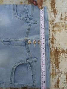 Women Stretchable Light blue Denim