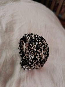 Black &amp; White Beaded Bracelet