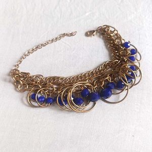Gold &amp; Blue Layered Bracelet