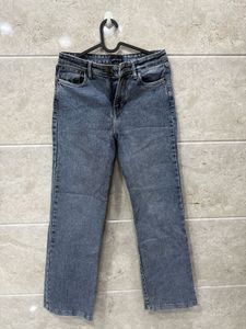 stone washed denim pants