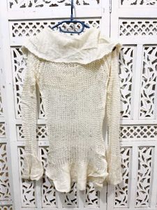 🎀Imported Ruffled Crochet Knit Sweater A