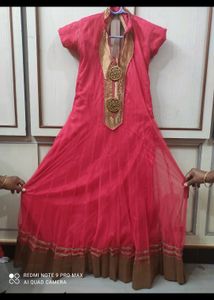 Cute Pink Net Long Top