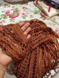 crocheted scarf