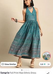 New Backless Myntra Ethnic Maxi Dress