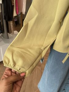 Cute light green Korean crop top