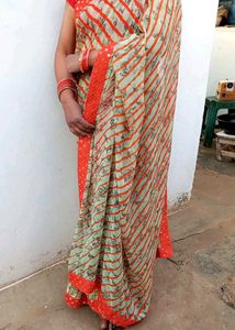 Mirror Work Saree