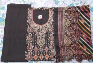 Sold Now. Pashmina Woollen Suit Coffee Brown Color