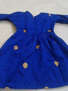 Blue Embroidery Frock