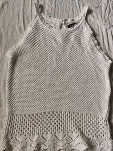 ZUDIO White Crochet Top