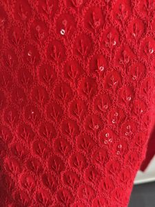 Red Embroidered Kurti