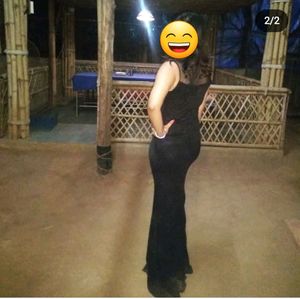Black Colour One Piece Western Long Gown Dress