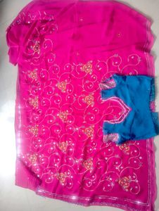Embellished 2 Saree with  Blouse Combo