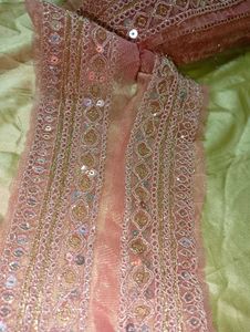 Embroidered Peach Lace