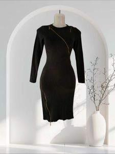 Olive Zipper Dress