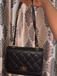 Black Quilted Crossbody Bag