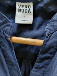 Navy Blue Cotton Top From VERO MODA