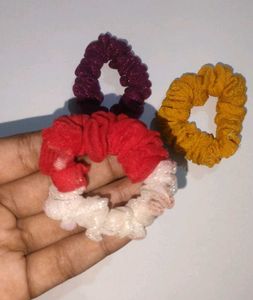 Handmade Colorful Scrunchie Set