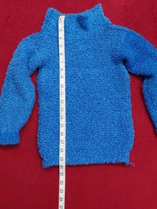 Blue Fuzzy Knit Sweater