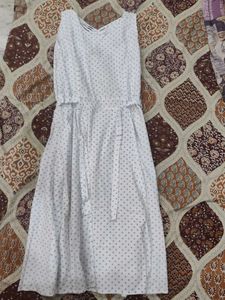 White Cotton Frok dress For Women 👗