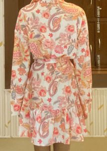 Floral Print Mini Dress (with belt)
