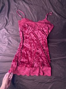 Velvet Lace Cami Dress