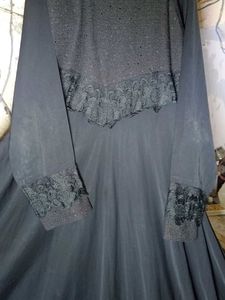 Black Nida Silk Abaya