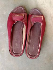 Burgundy Flats,two times used