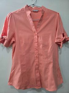 Peach Shirt Marks &amp; Spencer