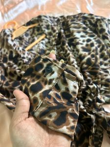 New Animal Printed, Shirt-styled Knot-detail