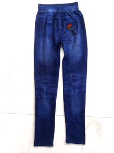 Blue Jeans Color Jeggings For Girls And Women