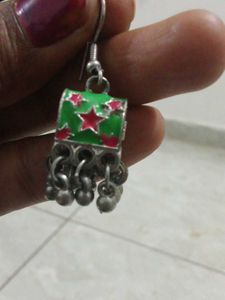 Elegant Green Jhumka Earrings