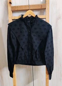 Elegant Black Embroidered Top size-36-38
