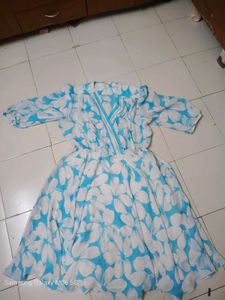 Floral Print Midi Wrap Dress