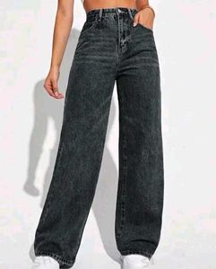 Grey Stright Fit Jeans