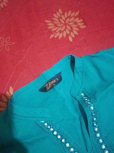 Teal Tunic with Embellishments