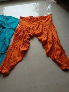 Pack Of 2 Colorful Salwar Blue And Orange