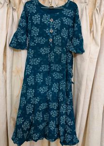 Blue kurti: A-line
