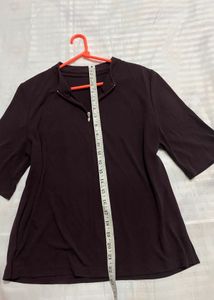 Burgandy Trendy Stretchy Top Bust 36/38