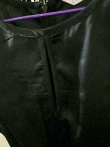 Black satin dress
