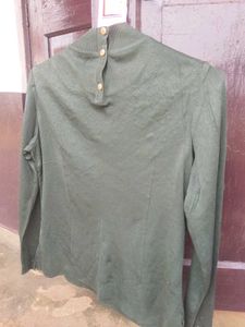 Embellished Mock Neck Top