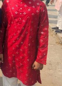 Maroon Embroidered Kurta 15,16 Years Boy