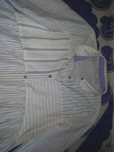 Striped Button-Down T shirt