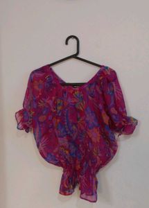 Sheer Floral Blouse