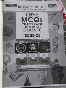 Oswaal MCQ Chapterwise For Term 1 And Term 2 Class 10 Science