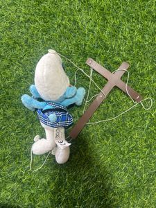 Plush String Puppet: Scottish Smurf 23 Cm