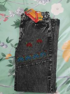 Embroidered Flare Jeans