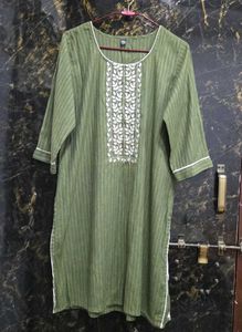Embroidered Yoke Straight Kurta