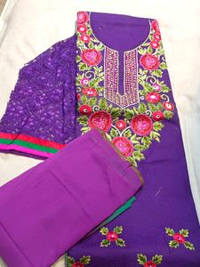 Fancy Suit With Net Sleeves