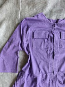 Girls/womens Purple Shirt with Pockets