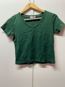 Green V-Neck Tee